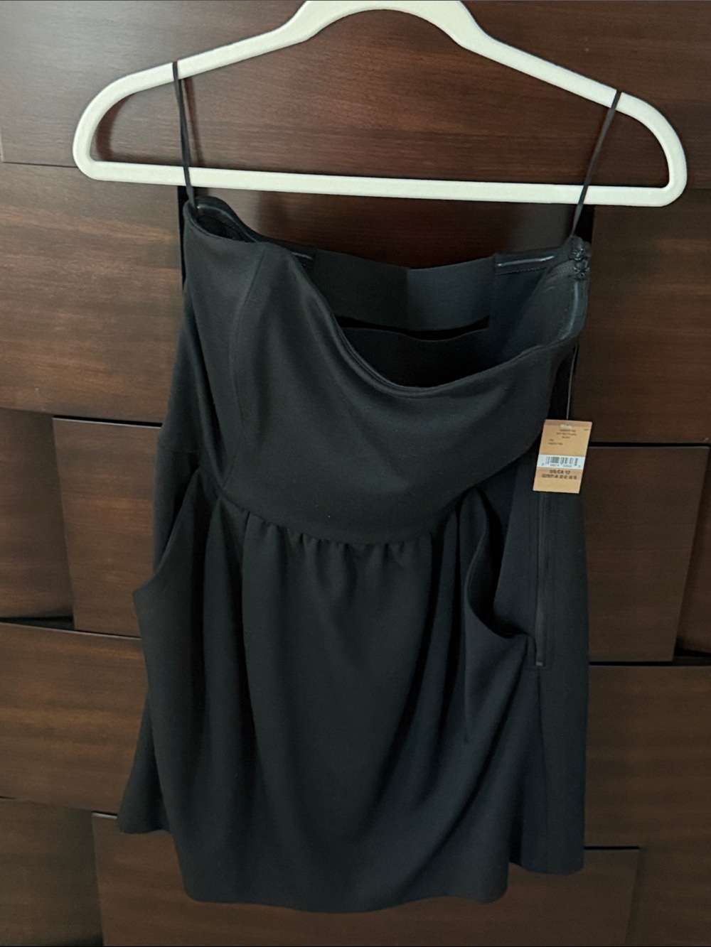 NWT RACHEL Rachel Roy Boy Meets Girl Strapless Mini Dress | Black | 12